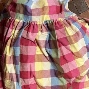 Calico Corners full size plaid bed skirt 18.6 inch drop